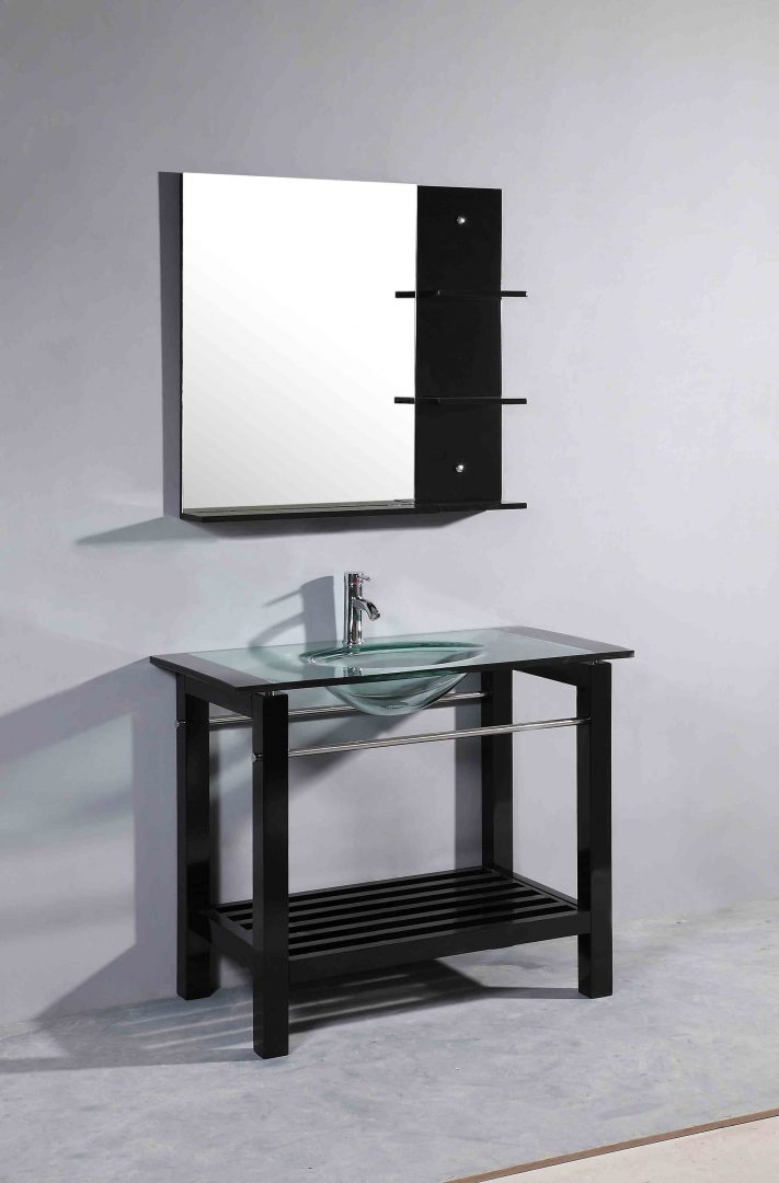 Mueble con lavabo de cristal :: Imágenes y fotos