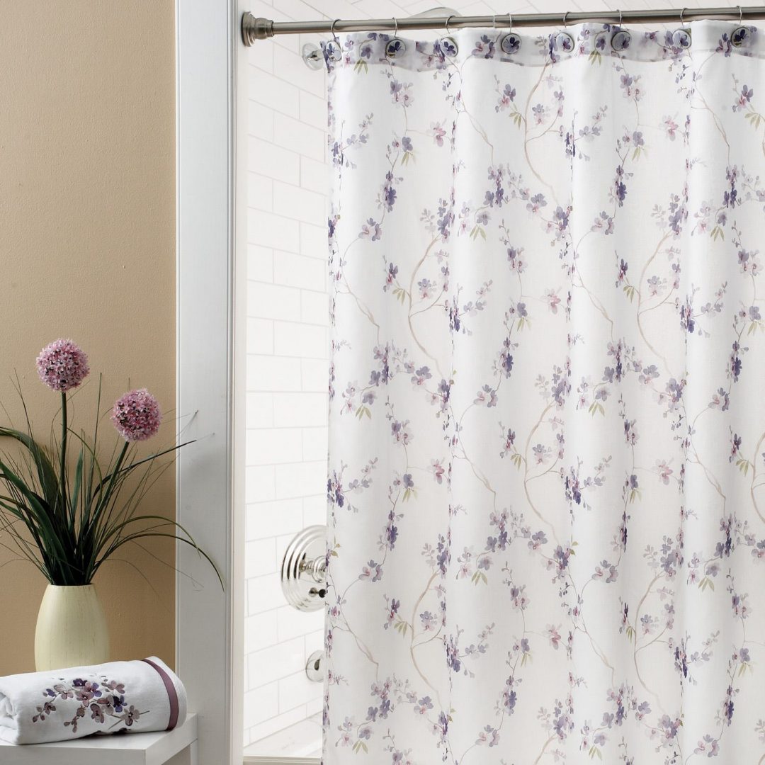 Cortinas de baño con motivos florales